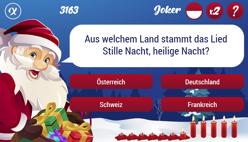 Online Game Quiz als Werbespiel oder Gewinnspiel für Ihre Kampagne zu Weihnachten