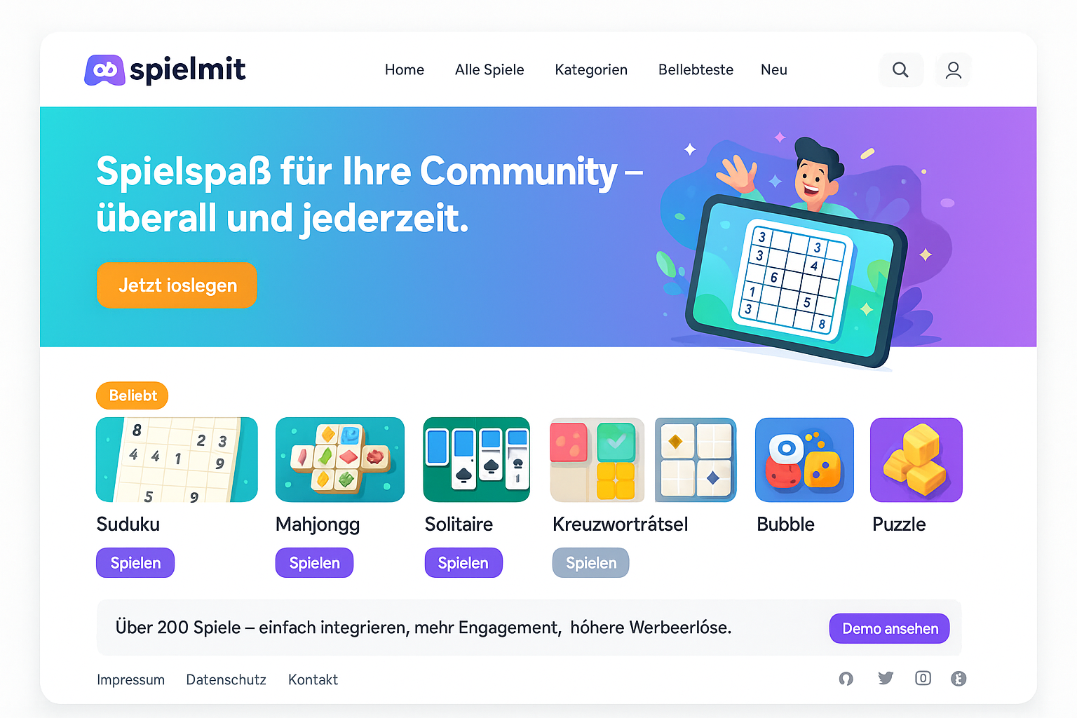 Das Spieleportal Playground